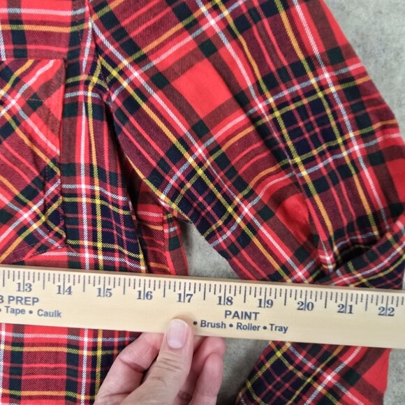 Old Navy Red & Black Plaid Classic Fit Flannel Shirt M - Picture 5 of 5
